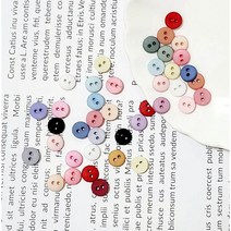 파스텔 미니단추 원형6mm 인형단추 인형옷만들기, 16분홍