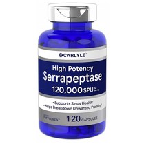 Carlyle Serrapeptase 120000 SPU 칼라일 세라펩타제 120000 SPU 120캡슐, 1개