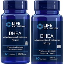 Promote Optimal Hormone 50mg 면역 기능 호르몬 수치 지원 근육증가 DHEA 60정 x 2병, 60개입 x 두 병
