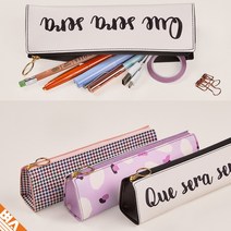 안테나샵 삼각 펜슬 케이스 메이크업 파우치 펜케이스, Lavenderleopard