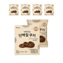 닥터리브 단백질쿠키 다크초코 3p, 120g, 5개
