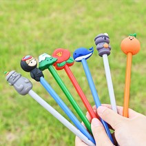 제주 귀여운 실리콘펜 사무용품 문구 캐릭터 볼펜 검정펜, 고래