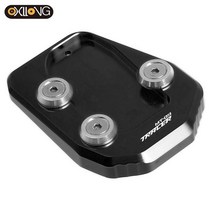야마하 MT-09 MT09 추적기 900 GT XSR900 바이크 오토바이 풋 사이드 스탠드 패드 플레이트 킥 확대기 지원 확장, [10] Black MT-09 Tracer