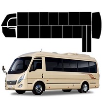 로톰 GM대우 버스 레스타 측후면 썬팅필름, RTF-7S 25 (연함), 한국GM