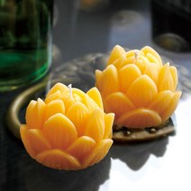 선우몰 밀랍 연꽃 양초 캔들 향초 무드등 자연향 잡냄새제거, 단품