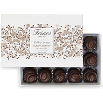 영국직구 프리어스 초콜릿 커피 크림 - 박스당 24개 스무스 & 소프트 커피 폰단트 & 퀄리티 65% 다크 코코아 특별한 행사 기프트 프리미엄 초콜릿 영국 핸드메이드 채식주의자들에게 적합하다, 상세참조, 수량