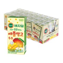 정식품 베지밀 과일이 꼭꼭 씹히는 애플망고 두유 190ml 24팩