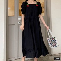 가바바 여성 빅사이즈 원피스 앵두콕 스퀘어넥 롱원피스 G50375