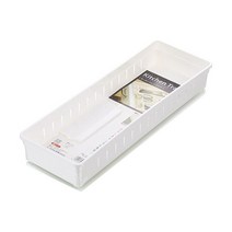 INOMATA 싱크대 커트러리정리함 주방 씽크대 서랍장 수저 분리함 트레이 수저통 키친 수저정리함, 1개, 화이트-기본형