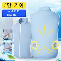 여름 남자 얼음조끼 냉조끼 아이스조끼 냉풍조끼 에어 쿨조끼 3단