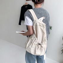 바스락 나일론 스트링 포켓 포경량 백팩