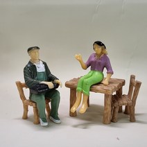 부부 미니어처 2종세트 인테리어소품 사람피규어 테라리움