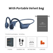 PARAMITA-리얼 골전도 헤드폰 블루투스 무선 이어폰 방수 스포츠 헤드셋 마이크 포함 운동 러닝용, D, 4.08