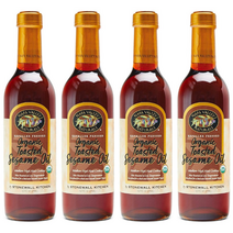Napa Valley Naturals 나파벨리 네추럴스 오가닉 참기름 (375ml) 4팩 Organic Toasted Sesame Oil Non-GMO, 2팩, 375ml