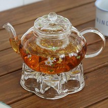 [베스트데코] 내열유리 티포트 모음 티워머, 허브 펌킨 티포트 1000ml(허브꽃무늬)