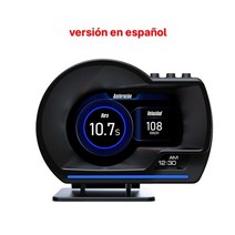 차량 속도계 hud 카플레이 모니터 Vjoycar 원래 v60 디스플레이 obd2 + gps 듀얼 시스템 디지털 보안 알람 rpm 물 오일온도 자동차 액세서리, v60-스페인어
