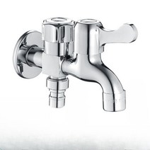 수도분배기 세탁실 베란다 호스 양갈래 수도꼭지, 2구 작은입구