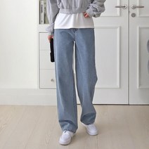 브이와이 여자 와이드핏 일자 청바지 보이프렌드 데님팬츠