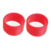 2 Lot 실리콘 테니스 라켓 그립 고정 핸들 봉인 된 루프 커버 끝 반지 랩 래퍼 잠금 링, 01 Red