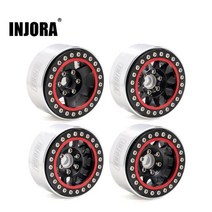 INJORA CNC 알루미늄 1.9 비드락 휠 림 허브 110 RC 크롤러 자동차 축 SCX10 90046 AXI03007 TRX4 VS4-10 Gen8 MST CFX용 4 개, 01 4PCS W1901