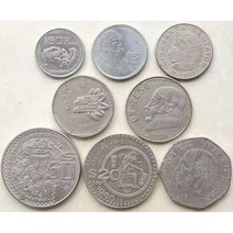 세트 11pcs 멕시코 페소 동전 라틴 아메리카 원래 컬렉션 오래 된