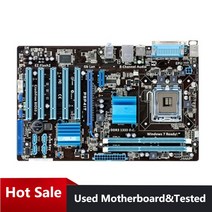 P5P41T 데스크탑 마더보드 P41 소켓 LGA 775 Q8200 Q8300 DDR3 8G ATX UEFI BIOS 중고 메인 보드 중