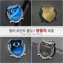 [간지]코란도 티볼리 렉스턴 체어맨 투리스모 엠블럼 레터링 장식 튜닝 몰딩 액세서리, 액티언 스포츠, 블루