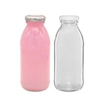 [유리병] 금속캡 딸기우유병300 1개 300ml, 금색마개