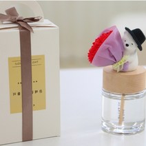 곰돌이 석고 스틱으로 발향이 좋은 카네이션 디퓨저, 분홍꽃_버블블라썸, 분홍꽃_버블블라썸
