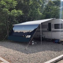 감성 카라반 캠핑 타프 차량용 어닝 사이드월 가림막, 쿠팡오너클랜 3.5M_심지6mm_2in1어닝타프용