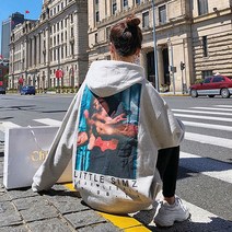 와일드펫 여성용 프라이스후드 오버핏 빅사이즈 후드티