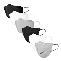 [A3] 깃털처럼 가볍고 숨쉬기 편한 장시간착용용 마스크 반반세트 화이트/블랙/그레이 새부리형마스크 3D입체형마스크 100매 (국내생산/No:333), 새부리형, 대형/그레이&블랙 반반세트 100매