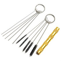 0.3mm 에어 브러시 액세서리 키트 포함 다목적 정밀 고정 듀얼 액션 트리거 중력 피드 페인팅, [01] 3PC Cleaning Set