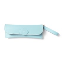 가죽 코튼캔디 필통 블루 가죽공예 민화샵 만들기 DIY 재료 펜슬케이스