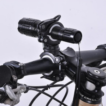 360도회전 자전거 후레쉬 거치대 클립형, 블랙화이트