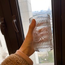 북유럽풍 빈티지 유리컵 원형 크리스탈 컵세트, 6개프리미엄 패키지11