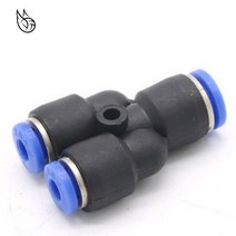 5Pcs "Y" 공압 커넥터 Tee 유니온 푸시 인 피팅 에어 파이프 조인트 OD 4 6 8 10 12MM Y 형 모양, 01 6MM