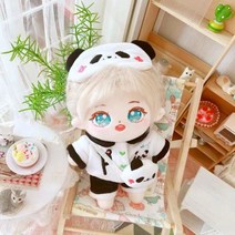무속성 인형 솜인형 아이돌 만들기 diy 바디 몸통 20cm 스타 피규어 장난감 하트 코튼, 02번 20CM 뼈대 없음, 07번 미카롱모카심+판다4종세트