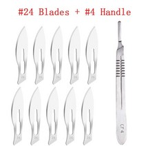 카빙나이프 탄소강 메스 블레이드 핸들 메스 도구 세트 수리 동물 수술 칼 diy 절단 도구 pcb 조각 칼 블레이드, 세트 6