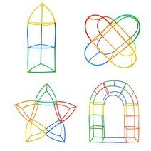 유아 창의력 입체 도형만들기 빨대블럭 100p 어린이 두뇌발달 8살 5세 만들기놀이 유치원