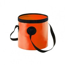 여행용 방수 10L/20L 버킷 접이식 PU 캠핑 물 저장 용기 여행용, 한개옵션1, 04 Orange 10L, 04 Orange 10L