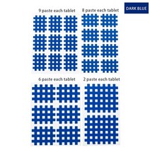 무릎 온열 맛사지기통증 완화를 위한 나선형 십자가 운동 요법 테이프 물리 치료 십자가, 진한 파란색, 2개 x 5개