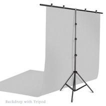 포토존 의자 사진 스튜디오 부직포 단색 키, 160cmx200cm, 회색 천 스탠드