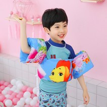 유아 구명 조끼 암링 퍼들 점퍼 암링 퍼들 자켓 팔튜브, 블루 불가사리(어깨끈)