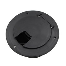 Rv 캐러밴 캠핑카 카라반RV 캠핑카 트레일러 모터 홈 전원 코드 보호기 해치 커버 라운드 안티 uv 5.2 인치, 01 Black