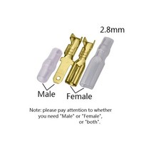 4인치 벤츠스피커 6.5인치 스피커 스파크스피커 100Pcs 2.8mm 4.8mm 6.3mm 플러그 스프링 암 수 스페이드 콜드 크림프 터미널 커넥터 자동차 전선 커넥터 세트, Golden 2.8mm 2_Female50Pc Male