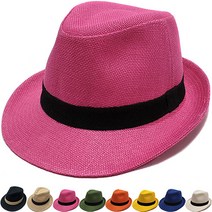 패션올리고 린넨 띠배색 중절모 페도라 버킷햇 예쁜 여름 모자-HAT200609