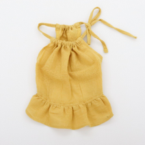 베비수 강아지옷 마랑 홀터넥 원피스 (옐로우)