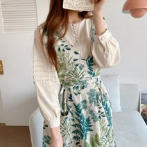 플라워가든 크로스 앞치마 6종, 단품, 선택:연보라 들꽃