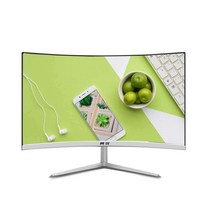 e 스포츠 24 27인치 곡면 컴퓨터 모니터 4K LCD 게임, 24인치 플랫 프레임리스 블랙 75HZ